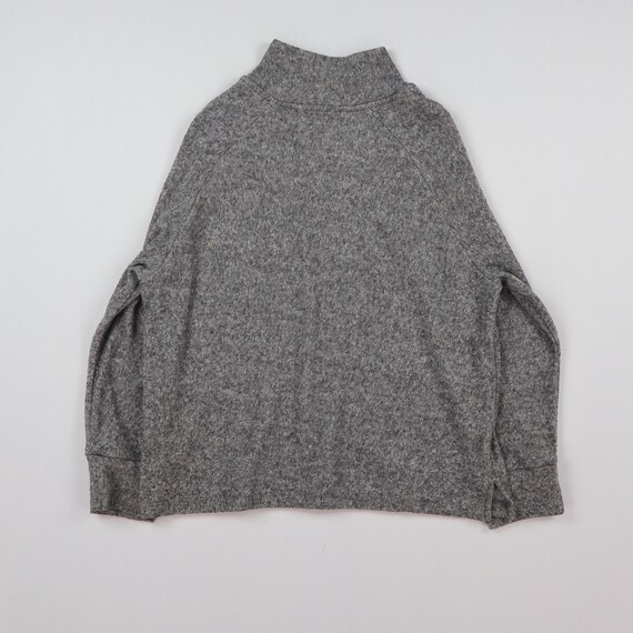 Tu Womens Jumper 12 Grey Quarter Zip Long Sleeve used Vintage Top
