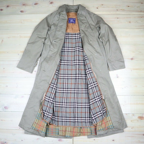 Burberry Womens Trench Coat Beige Nova Check Vinta