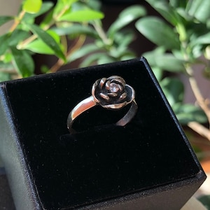 Silver Rose Ring, Flower Ring, Floral Ring, Silver Flower Ring, Flower Jewelry, Nature Jewelry, Sterling Silver 925, Unique Ring