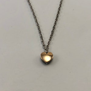 Heart Necklace, 925 Silver Necklace, 9k Gold, Handmade Necklace, Vintage Necklace, Dainty Necklace, Minimalist Necklace, Gift for Her