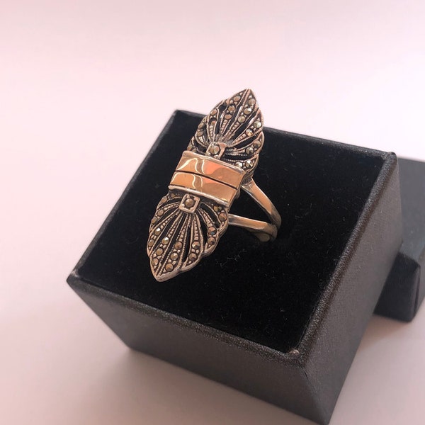 Vintage Ring, Silver Ring, Gold Ring, Cocktail Ring, Antique Ring, Vintage Jewelry, Unique Ring, Fine Jewelry, Statement Ring, Gift for Her