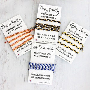Pulseras de separación familiar militar / Apoye a nuestras tropas / Pulsera de regalo para el ejército, la marina, la fuerza aérea y los marines / Regalo de despliegue