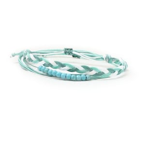 Teal Awareness String Bracelets | PTSD Awareness Cause Support Jewelry | Bracelet Gift for Ovarian Cancer | Show your Support