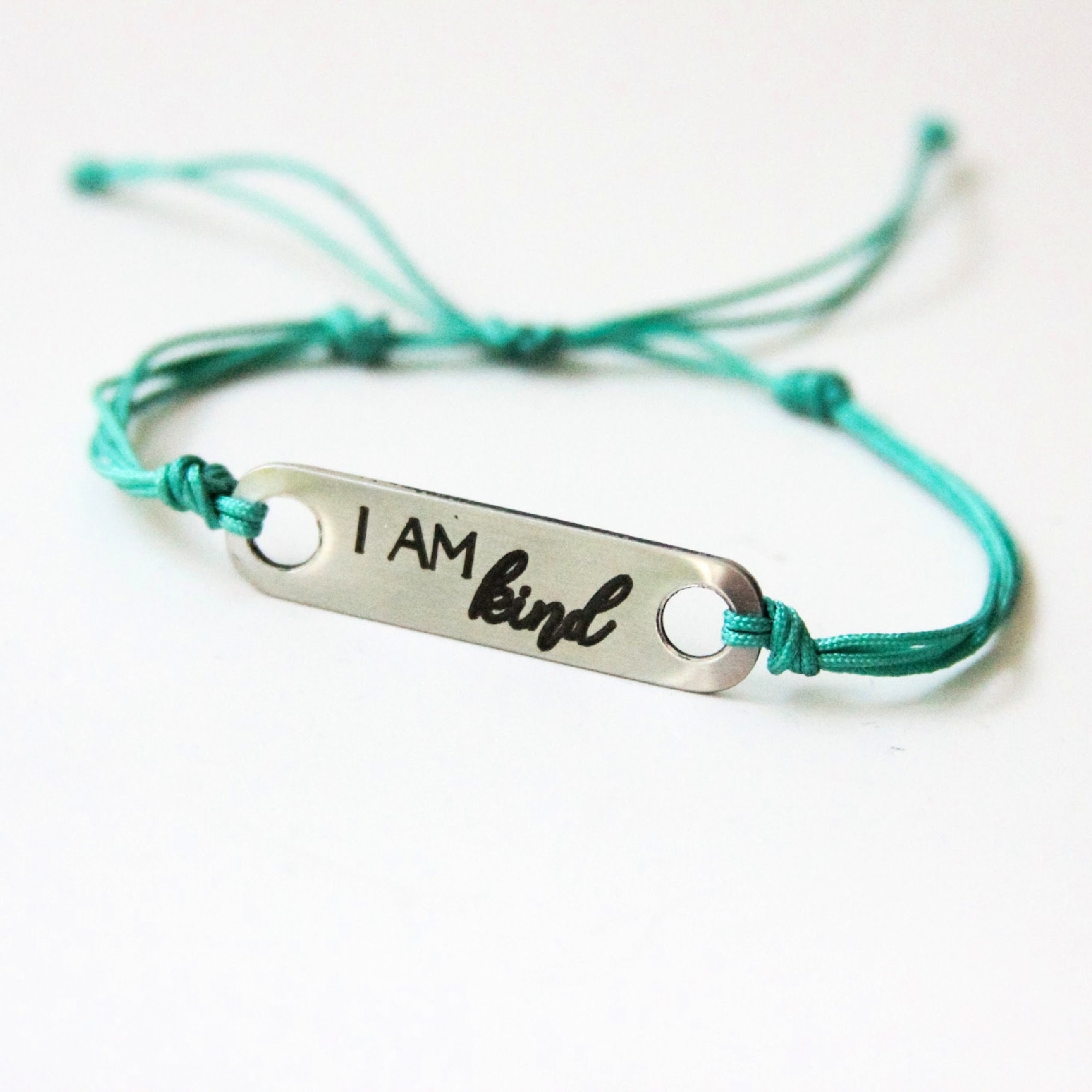 BE KIND Wax Rope Bracelet Self-love Affirmation Bracelet 