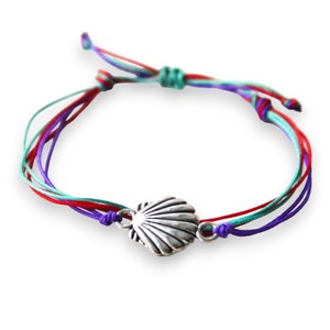 Little Mermaid Princess String Bracelet | Ariel Shell Stack Wish Bracelet Gift for Girls | Party Favor Jewelry | Adjustable & Stackable