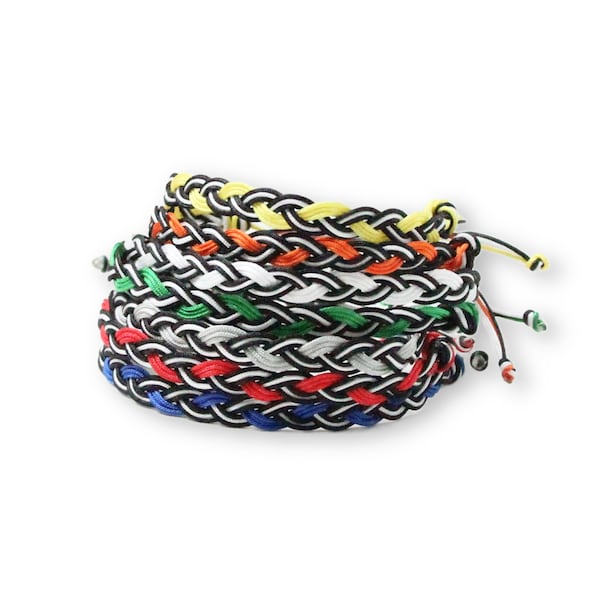 Thin Line Braided String Bracelets | Support Our First Responders | Bracelet Gift for Police Fire EMS Dispatch | Cause Awareness Jewelry