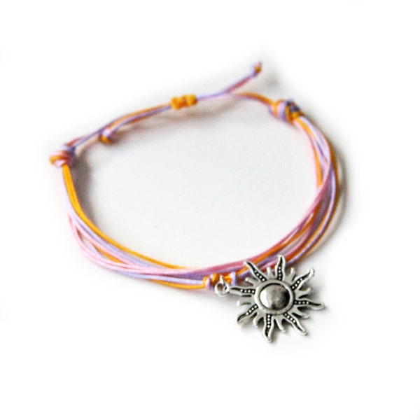 Rapunzel Princess String Bracelet | Tangled Sun Stack Wish Bracelet Gift for Girls | Party Favor Jewelry | Adjustable & Stackable