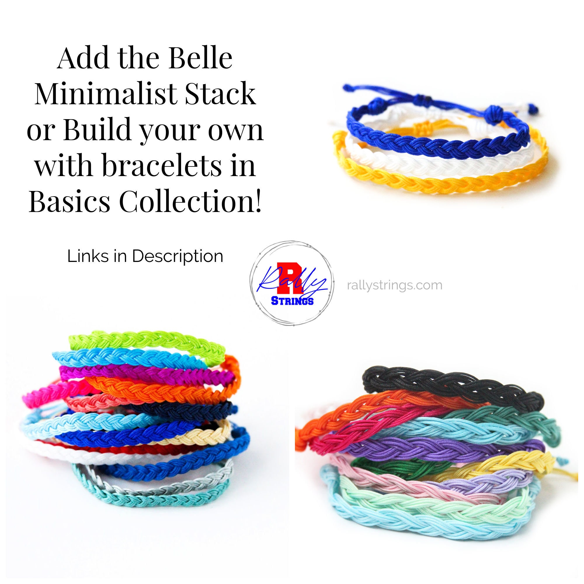 Beauty and the Beast Princess String Bracelet | Belle Rose Stack Wish Bracelet Gift for Girls | Party Favor Jewelry | Adjustable & Stackable