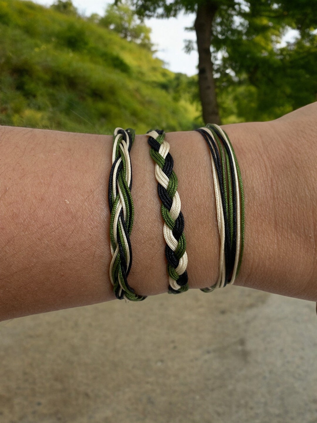 Military Camo Braided String Bracelets | Support Our Troops | Bracelet ...
