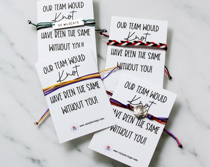 Team Spirit Adjustable Bracelets | Coaches or Teammate Gift