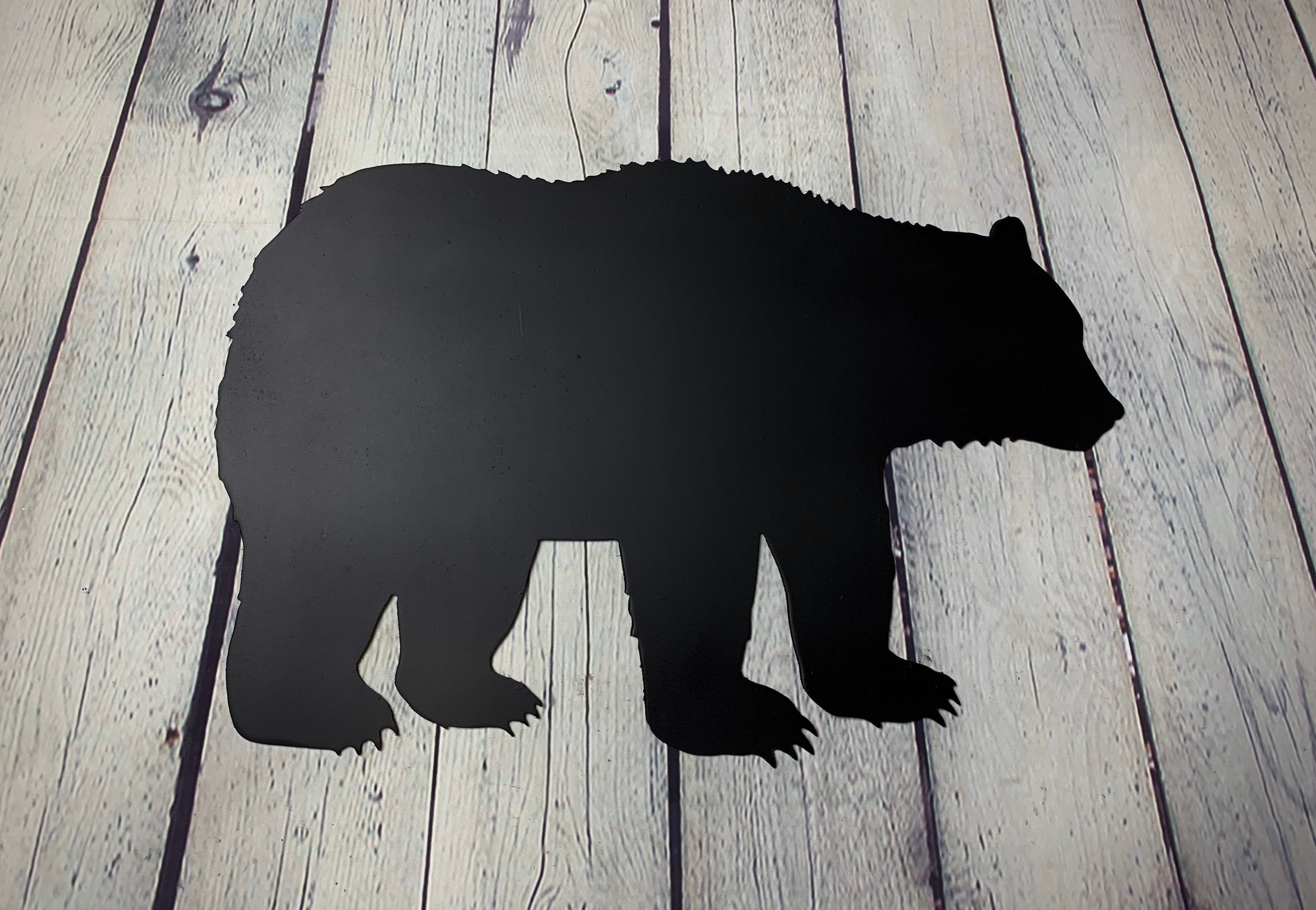 Metal art 16 gauge steel in black Bear Metal wall sign Etsy