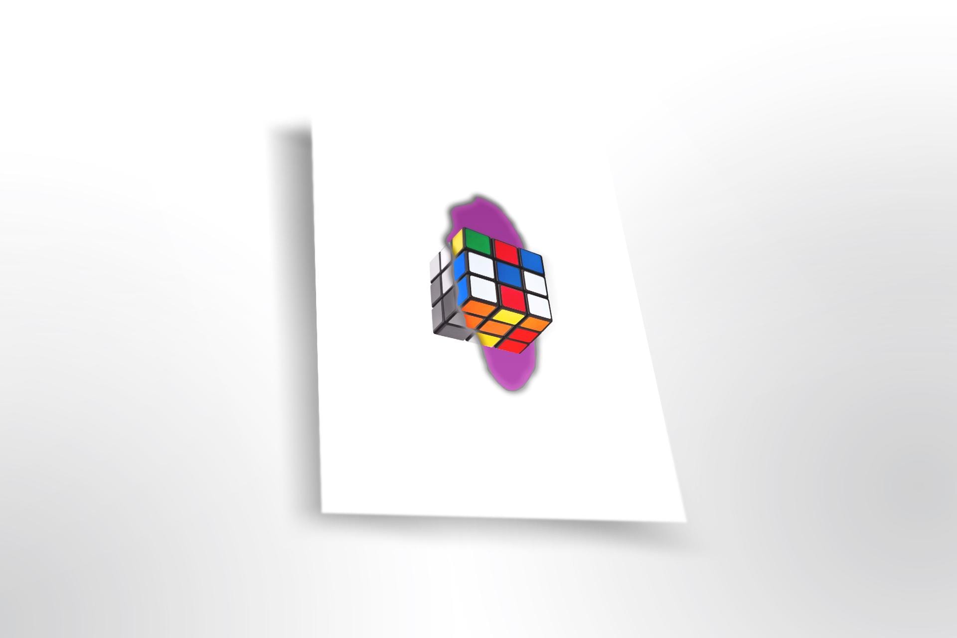 Multi Dimensional Rubik’s Cube Digital Print | Office Decor | Puzzle ...