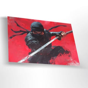 Ninja Digital Print | Ninja Wall Decor | Playroom Art | Wall Art | Gift for Anime Fans | Gift for Martial Art Lovers | Bedroom Prints