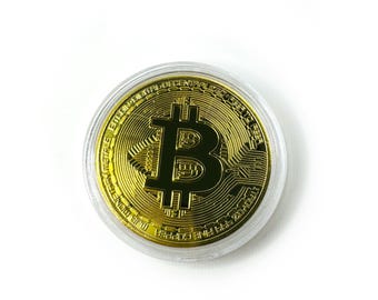 Bitcoin | Pièce d'or | Crypto-monnaie à collectionner | Art Bitcoin | Souvenir BTC | Décoration Bitcoin | Cadeau crypto | Jeton Bitcoin