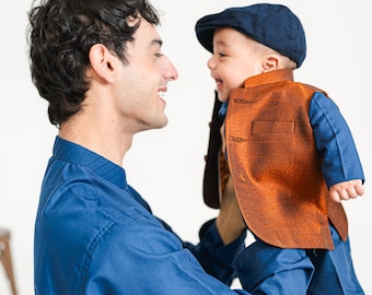 Rost Silk Koti väst Baby Kids; Ramadan, Eid, Kurta Pyjama, Shalwar Kameez, Thobe; Pakistan och indiska, Bröllop, Shaadi, Holi