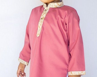 Rose Brodered - Baby Boy Kurta Pyjama / Shalwar Kameez / Thobe - Desi Pakistani & Indian, Ramadan, Eid, Bröllop, Shaadi, Mehendi, Holi