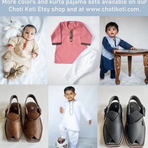 Blue Navy Kurta Classic Baby Boy Kurta Pajama / Shalwar Kameez / Thobe Pakistani & Indian, Ramadan, Eid, Wedding, Shaadi, Mehendi, Holi image 10