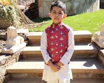 Racerbil Koti väst Baby Kids; Ramadan, Eid, Kurta Pyjama, Shalwar Kameez, Thobe; Pakistan & Indiska, Bröllop, Shaadi, Holi, Diwali