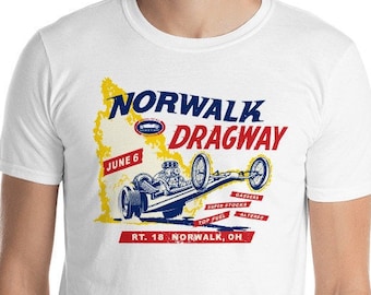 Camiseta de corrida de arrasto vintage, dragsters, combustível superior, gassers, carros engraçados, carros de arrasto alterados, super estoque, camisa de corrida