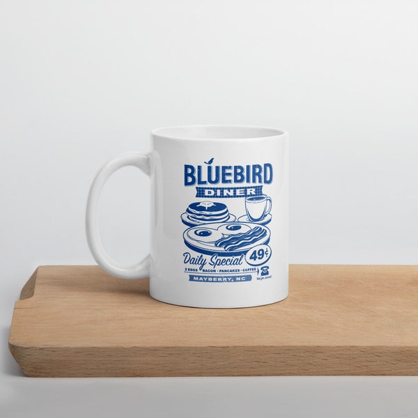 The Andy Griffith Show, Bluebird Diner Mug. Andy Griffith. Mayberry Coffee Mug. Vintage TV mug, Classic TV Mug