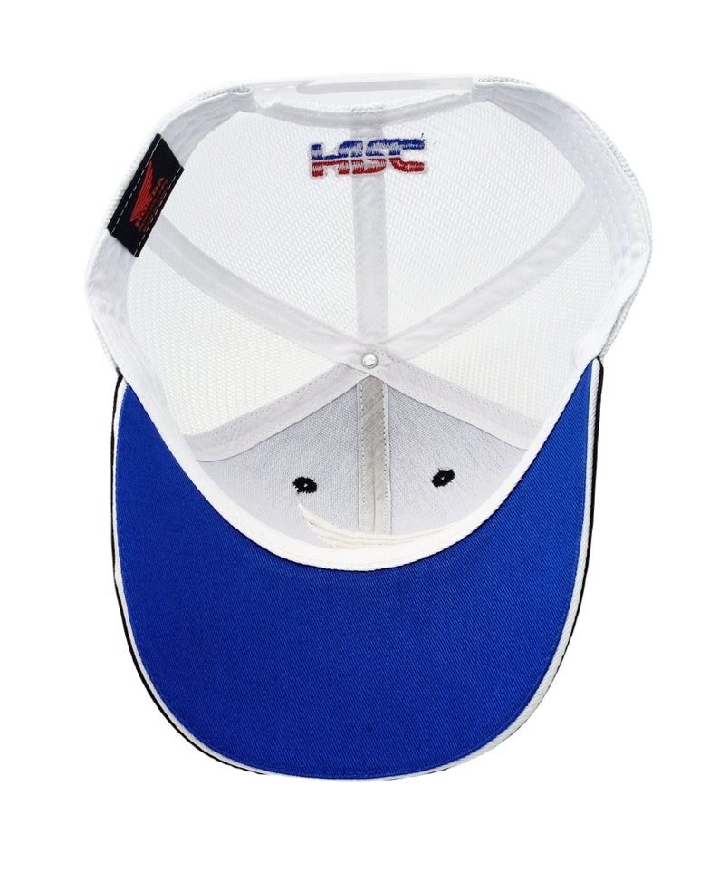 Black Honda Cap Breathable White Mesh Racing Hat image 5