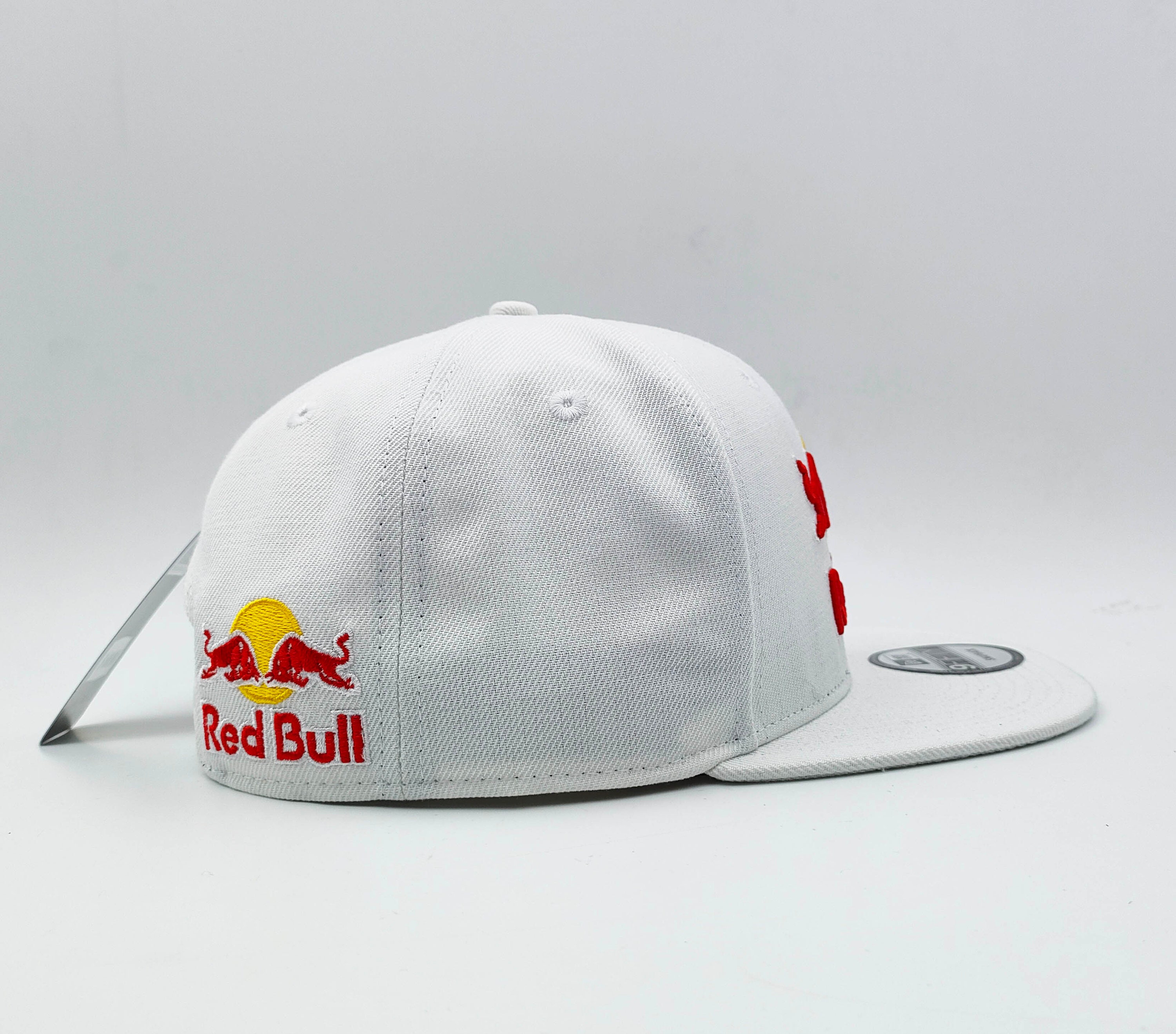 Blanc Red Bull Hat Snapback Cap Flat 