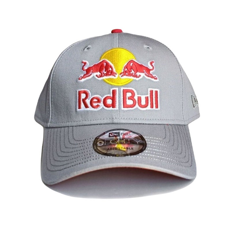 Grey Red Bull Cap Adjustable Snapback 