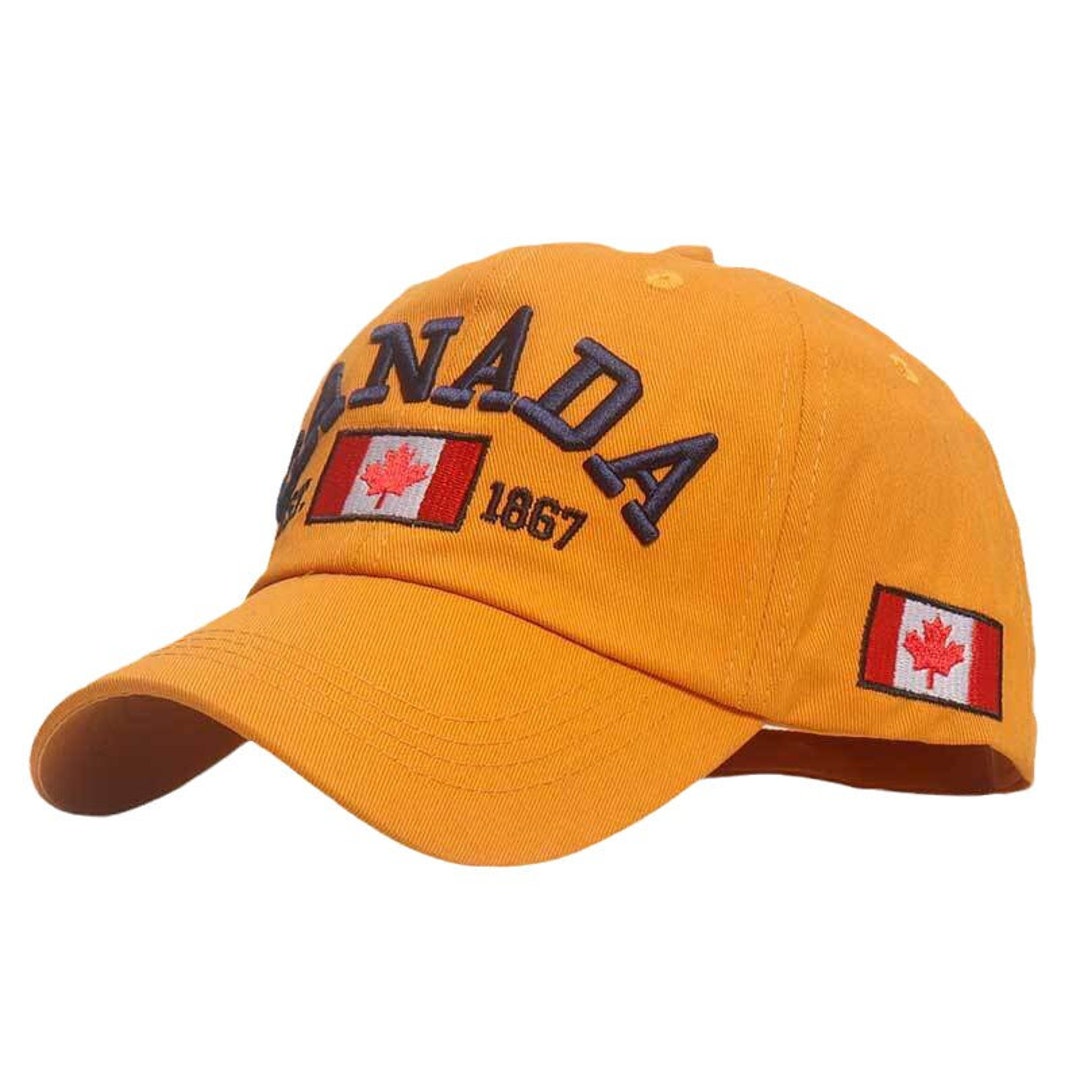 Canada National Flag Baseball Cap Orange Etsy Uk