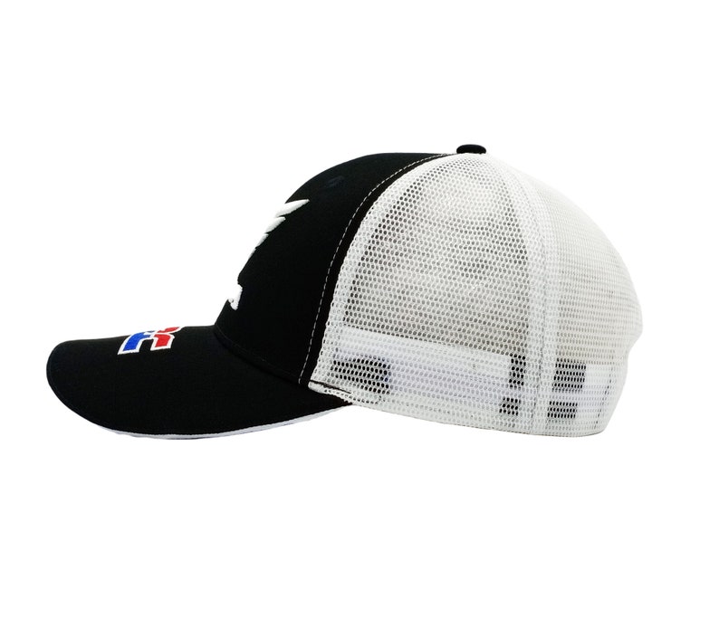 Black Honda Cap Breathable White Mesh Racing Hat image 3