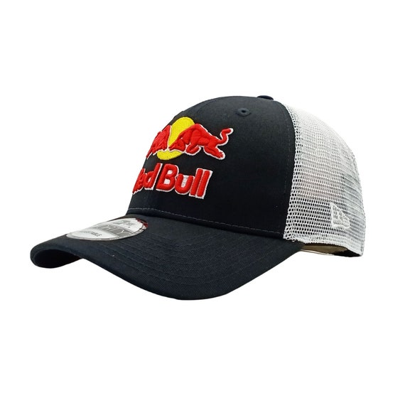 Black Red Bull Cap Breathable White 