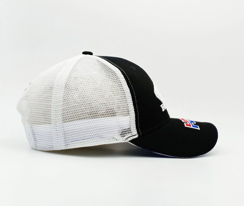 Black Honda Cap Breathable White Mesh Racing Hat image 4