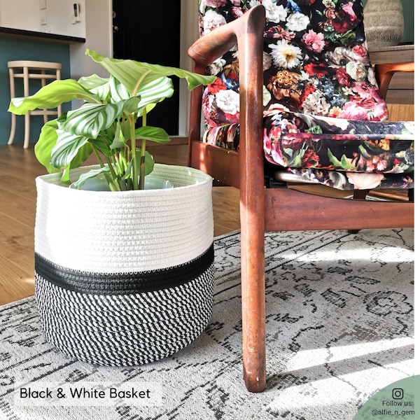 Plant Pot for Indoor Plants| 3 Variations, Pair with our Plant Stands|Large Plant Holder Woven Basket| 11 inch planter| Storage basket