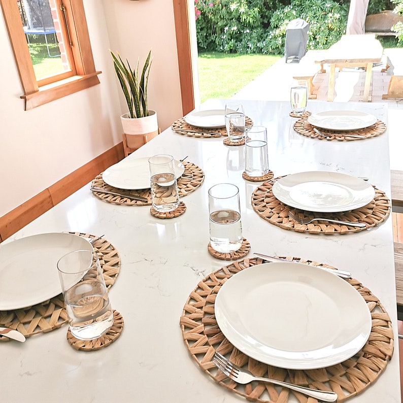 Placemats Set of 6 Handwoven Made of Ecofriendly Seagrass Etsy