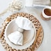 Placemats Set Handwoven| Made of Eco-Friendly Seagrass, Round Boho Rattan Naturally Woven Table Decor | Neutral Wall Decor 