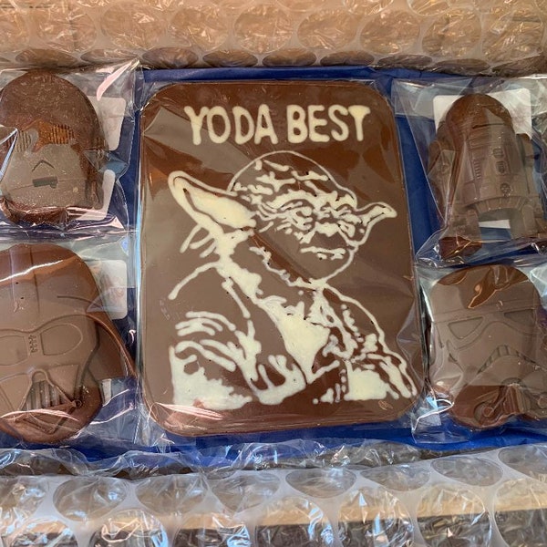 Yoda Best personalised chocolate Star Wars box R2D2 C3PO Darth Vader Stormtrooper