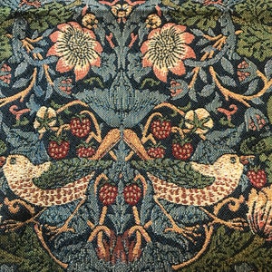 1 meter Vintage William Morris strawberry thief (large pattern ) upholstery tapestry woven fabric cushion curtains footstool