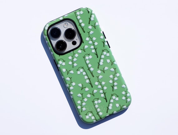 Lilies of the Valley Tough Phone Case for iPhone® & Samsung Galaxy® | Cute Green Nature and Garden Floral Pattern Case for Spring and Summer