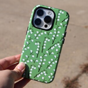 Étui de portable robuste Muguet pour iPhone® et Samsung Galaxy® | Jolie trousse verte à motifs floraux nature et jardin pour le printemps et l'été image 7