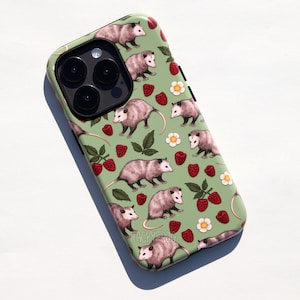Opossums Tough iPhone® & Samsung Galaxy® Case | Durable Animal, Wildlife Phone Case with Cute Virginia Opossums Pattern for Nature Lovers