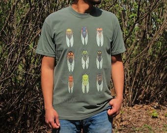Cicadas Unisex Cotton T-Shirt | Nature-Themed Bug, Insect Apparel