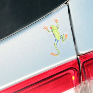 Red-eyed Tree Frog Clear Vinyl Sticker | 3 X 1.68 Inches | Transparent ...