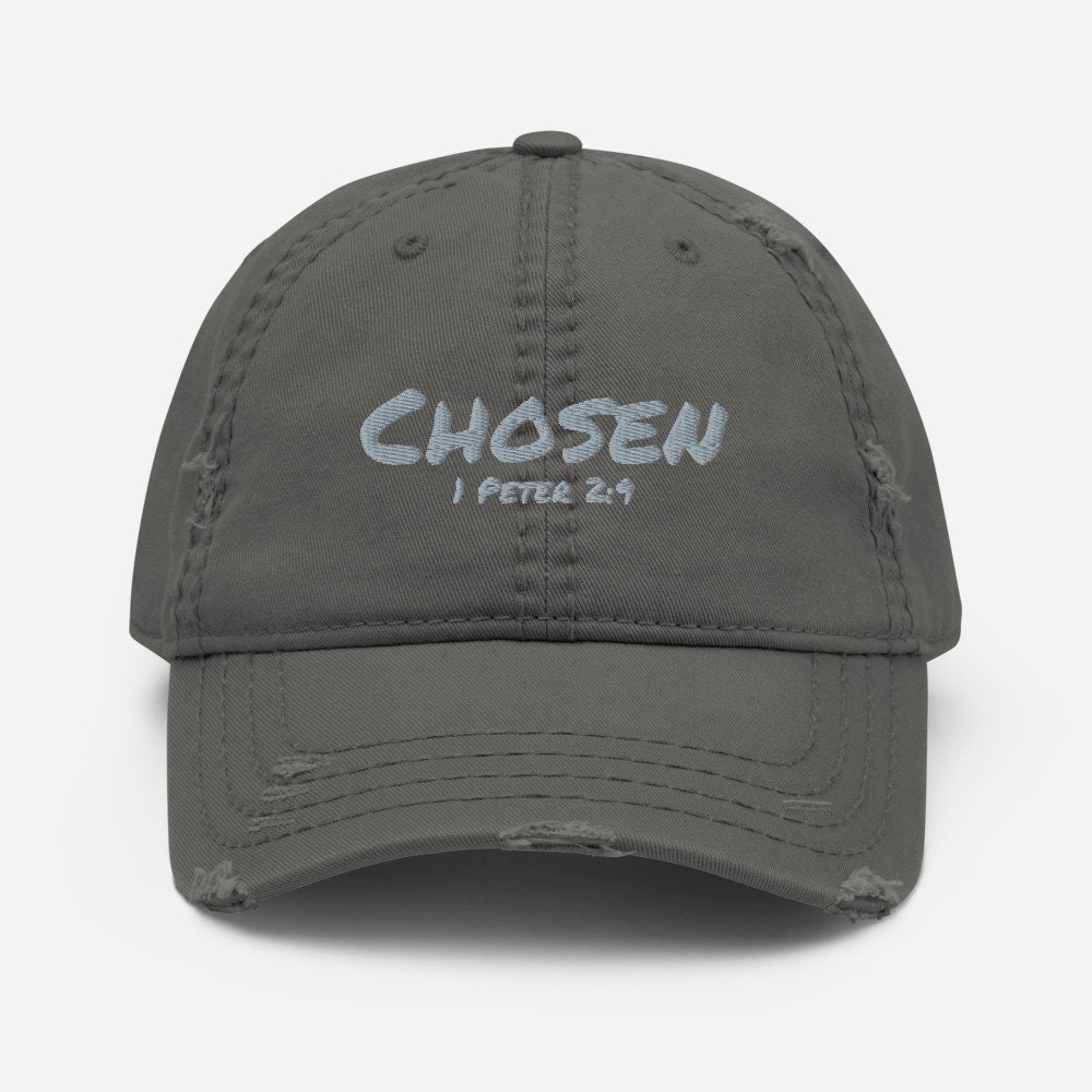 Chosen 1 Peter 2:9 chosen hat Distressed Dad Hat unisex | Etsy