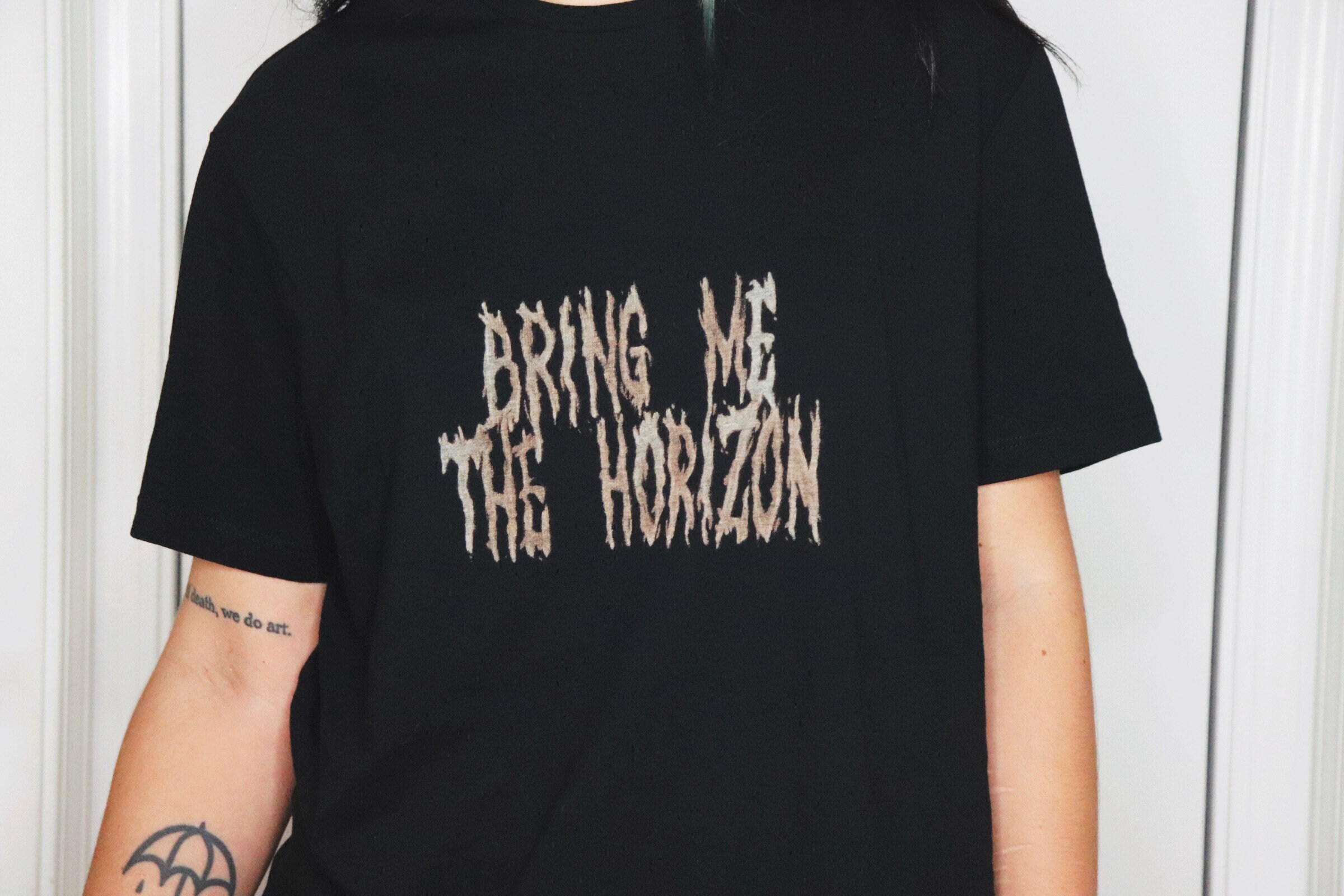 Official Bring Me The Horizon 'Barbed Wire' Logo T-Shirt - Men's Black Tee, Size M, Unisex Fit - View #4