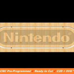 Nintendo Logo SVG, Nintendo C2D, SVG file, C2D File, Carbide Create File, Shapeoko File, CNC File, Cuttable Svg, Cricut, Silhouette