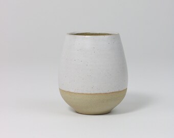 Hand Thrown Sea Foam Stoneware Tumbler