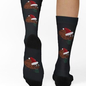 Chaussettes de Noël anti-cafards : chaussures en polaire à motifs d'insectes des fêtes