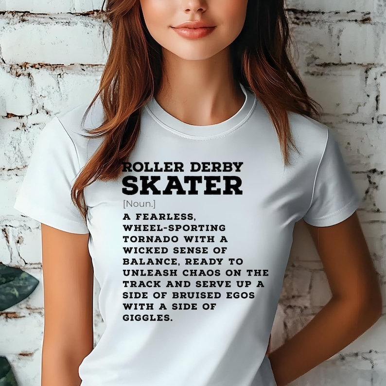Camiseta divertida con la definición de patinador de roller derby, camiseta para mujer, camiseta de roller derby, regalo de roller derby, ropa de roller derby, patinador de roller derby imagen 2