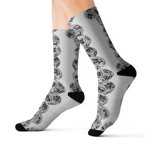 Lotterie Bingo Ball Socken, Glücksgeschenk, lustige Spielnacht, Neuheit Kleid, Einzigartige Geldball Gedruckt Schuhe, Jackpot Ball, Gewinnzahlen