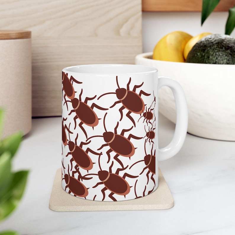 Ceramic Cockroach Ceramic Mug, Creepy Cockroach Infested Coffee Cup, Bug Lover Gift ...