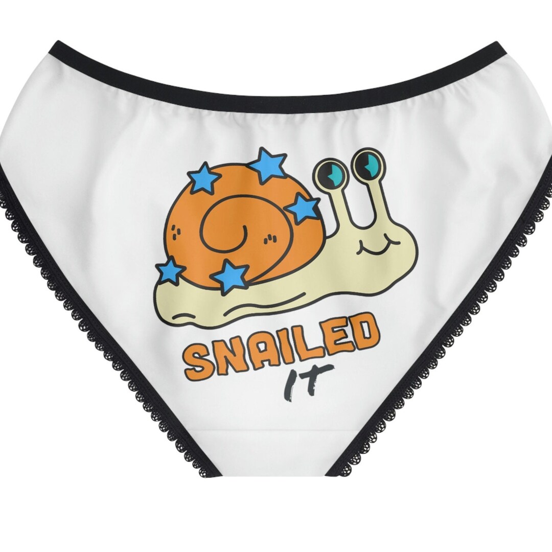 Snailed It Panties Joke Panties Cute Underwear Cupid Etsy